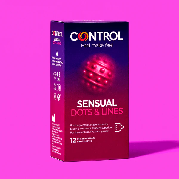 CONTROL SENSUAL DOTS & LINES 12 UDS
